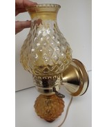 Vintage Pineapple Glass Coach Light Wall Lantern Sconce Chimney Hurrican... - £77.83 GBP