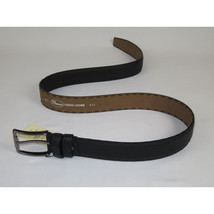 Men Genuine Leather Belt PIERO ROSSI Turkey Full Grain Hand Stitch 301 Black image 6