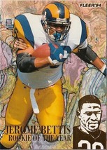Jerome Bettis 1994 Fleer Rookie Of The Year # 8 - £1.20 GBP