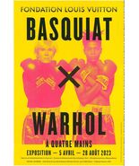 MICHAEL HALSBAND Basquiat x Warhol Á Quatre Mains 66" x 46.5" Offset Lit... - $1,306.80