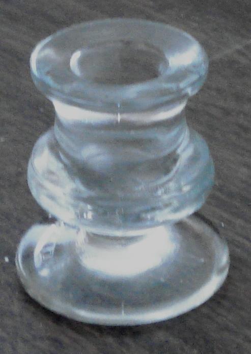 Nice Pressed Glass Candlestick Holder, GREAT SHAPE, VERY GOOD COND - $7.91