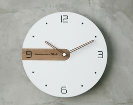 Moro Design Real Wood Nine Wall Clock non Ticking Silent Modern Clock (Simple) image 2