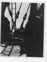  WWII Sailors Soldiers Relaxing on Deck with the Rigging 8x10 Photo - $281.99 MXN
