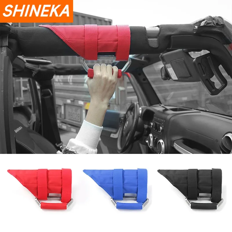 SHINEKA Steady Car Styling Metal Cloth Top Grab Handle Cover for Jeep Wrangler - £17.68 GBP+