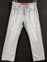 VINTAGE Union Bay Jeans Mens 34x30 Wide Leg Blue Denim Made in Hong Kong VTG 90s - £15.95 GBP