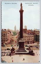 Nelson&#39;s Column Trafalgar Square London England 1950s Vintage Postcard - $14.45