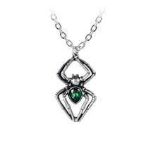 Alchemy P904 Green Spiderling Pendant Necklace Gothic England Spider - £20.04 GBP