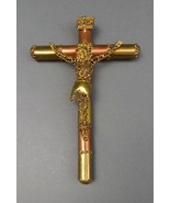 Inri Brutalist Mixed Metal Brass Copper Religious Wall Crucifix Cross 11... - £237.04 GBP