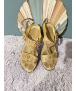 Alegria Brown/Tan Snake Print Slide Leather Women Wedged Sandals EU38 US... - £27.59 GBP