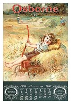 Osborne - Girl on Hay Wagon - Art Print - £16.52 GBP+