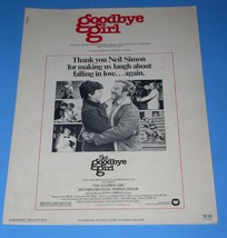The Goodbye Girl Sheet Music Vintage 1977 David Gates Neil Simon Marsha Mason - £12.17 GBP