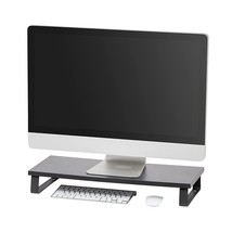 IRIS USA Computer Monitor Stand Ergonomic Desktop Riser, 1-Tier, Black - £35.58 GBP