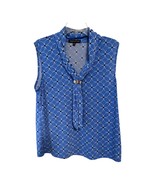 Adrienne Vittadini Womens XL Sleeveless Top – Blue Geometric Print with ... - €20,67 EUR