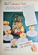 LIBBY&#39;S FRUIT COCKTAIL - 1946 Vintage Print Ad - Centerpiece Fruits-Deli... - $12.86
