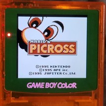 Mario&#39;s Picross  with Manual OEM Case Nintendo Game Boy Original Authentic Saves - £55.89 GBP