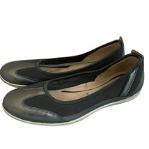 Ecco Bluma Grey Silver Ballet Flats Round Toe Comfort Insole Size 9 Women&#39;s - $50.00