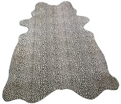 Cheetah Print Cowhide Rug Size: 7&#39; X 5.5&#39; Black/White Print Cowhide Rug C-1186 - £234.57 GBP