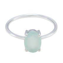 Aqua calcedonia 925 anillo de plata maciza joyería genuina para el regalo... - £6.78 GBP