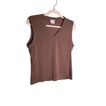 COLUMBIA Womens Size Medium Sleeveless V-Neck Top Outdoors Hiking Brown ... - £13.39 GBP