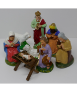 Nativity Set Christmas Paper Mache Italy Hand Painted Made in West Germany - €29,70 EUR