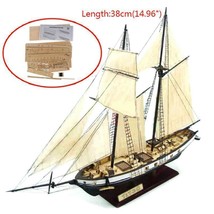 Ship Assembly Model Diy Kits Classical Wooden Sailing Boat Scale Decoration Wood - £22.26 GBP+