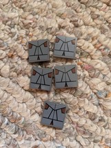 LEGO 5pc. 3068 2x2 Tile With Sticker Dark Gray 7957 - £0.78 GBP
