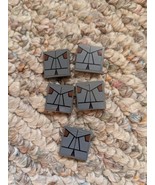 LEGO 5pc. 3068 2x2 Tile With Sticker Dark Gray 7957 - $1.00