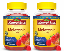 2x 9/27 Nature Made Melatonin Gummies 2.5 mg, 100% Drug Free Sleep Aid f... - $19.79