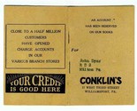 Conklin&#39;s Charge Account Booklet Williamsport Pennsylvania - $24.72