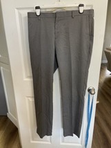 Banana Republic Tailored Slim Fit Grey Dress Pants Size 36 X 34 Men’s Fl... - $17.77