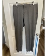 Banana Republic Tailored Slim Fit Grey Dress Pants Size 36 X 34 Men’s Fl... - £14.03 GBP