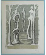 Henry Moore "Trees" 1950 Hand Signed Lithograph in Colors on Paper WOW !!! - $1,262.25