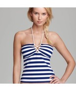 Ralph Lauren Nautical Striped Halter Textured Tankini Bikini Set Size Large - $48.27 CAD
