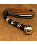 Custom Paracord Keychain Lanyard, Brass Bead, EDC Pendant - $43.99