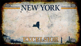New York Excelsior Rusty Novelty Mini Metal License Plate Tag - $14.95