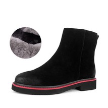 SOPHITINA Warm Wool Winter Ankle Boots for Women Comfortable Round Toe Low Heel  - £101.79 GBP