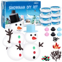 6 Pack Christmas Craft Kit Snowman Diy Craft Christmas Air Dry Modeling Clay Bui - £23.44 GBP