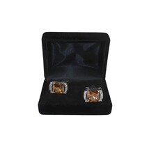 Men J.Valintin Cufflinks With Bold Stones Plated Gold Vito Rofolo V45-1 image 4
