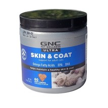 GNC Pet Wellness Ultra Skin and Coat Adult Dogs 60 Soft Chews Chicken Ex... - $16.82