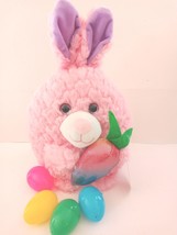 14&quot; Easter Bunny Plush Pink Purple SOFT Rabbit Carrot NWT Free Fast Shipping! - £10.57 GBP