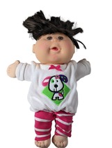 Cabbage Patch Kids CPK 2017 Baby Girl Stuffed Doll Black Hair Brown Eyes 13.5&quot; - £26.19 GBP