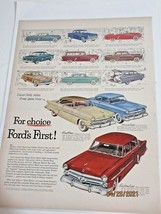 Original Ford 1952 Red Customline (and 11 more) Ad: Ford's First Great Color - £3.98 GBP