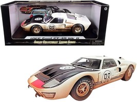 1966 Ford GT-40 MK II #98 White with Black Hood After Race (Dirty Version) 1/18 - £79.08 GBP