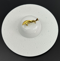 NEW Bernardaud ECUME 21898 Caviar Set White Matte Rim 7.25&quot; w/ Lid - $167.31