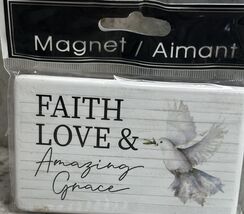 New-Refrgerator Ceramic Magnet-“Faith Love/Amazing Grace”. Inspirational - $26.19 CAD