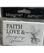 New-Refrgerator Ceramic Magnet-“Faith Love/Amazing Grace”. Inspirational - $26.19 CAD