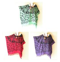 KG115 Turtle Floral Batik VNeck Plus Kaftan Tunic Dolman Kimono Women Bl... - $24.90