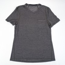 Lululemon T Shirt Men Small Gray Pocket S/Sleeve V-Neck Activewear Fitne... - $18.95