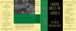 Ernest Hemingway GREEN HILLS OF AFRICA facsimile dust jacket for the 1st... - $22.00