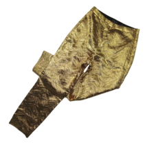 NWT J.Crew Collection High-rise Cigarette in Gold Metallic Leaf Jacquard Pants 2 - £71.82 GBP